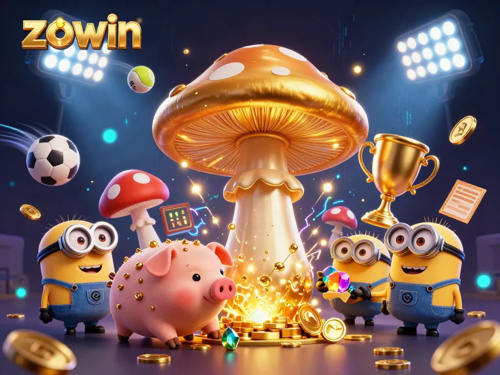 Experience the excitement at Zowin, where magical mushroom wizards bring games to life.