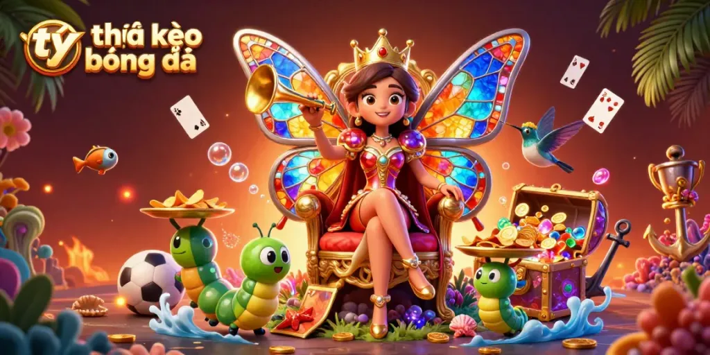 Experience tỷ lệ kèo bóng đá with animated sports scenes, vibrant characters, and engaging betting elements.
