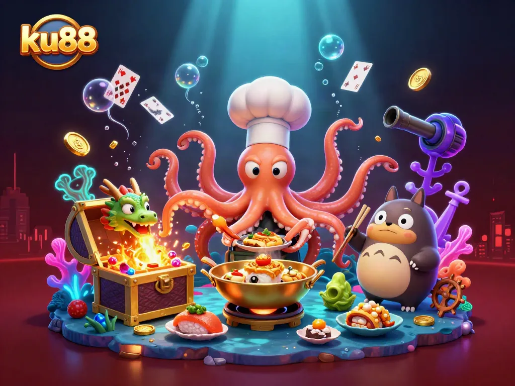 ku88 offers a vibrant casino experience with dynamic characters and exciting game elements.